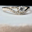 Bague solitaire - The Wave