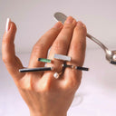 Bague Line Duo Nacre