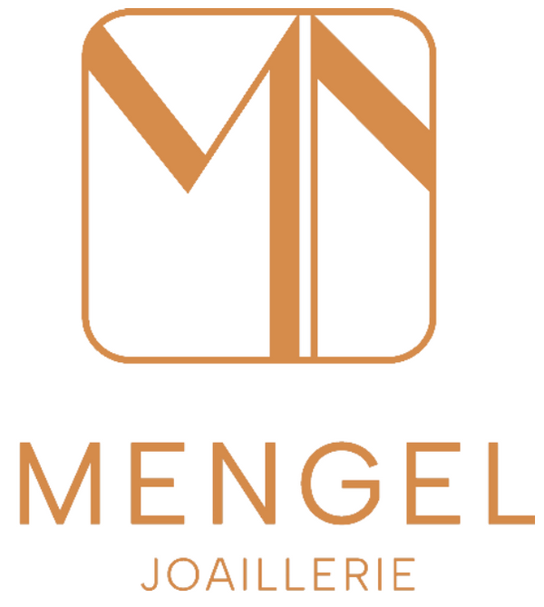 Logo Mengel Joaillerie , Bijouterie design en or argent et pierres précieuse 