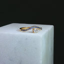 Bague solitaire - The Wave