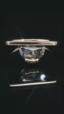 Épure et caractère. La bague The Slide Demi Lune allie l’audace d’un diamant gris à l’élégance brute d’un design Art déco. Un bijou unisexe, puissant et symbolique, pour marquer les instants clés avec justesse.